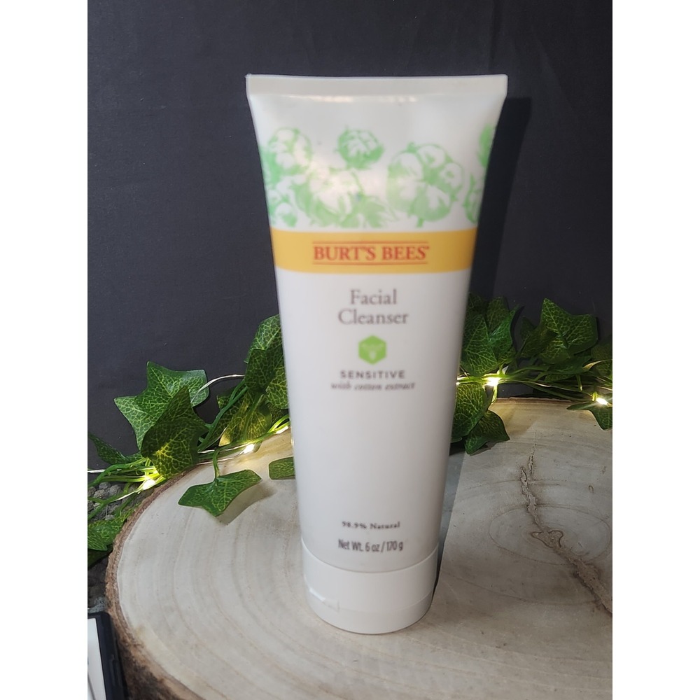 Burt's Bees Sensitive Facial Cleanser with Cotton Extract 6 oz/170 g~NEW